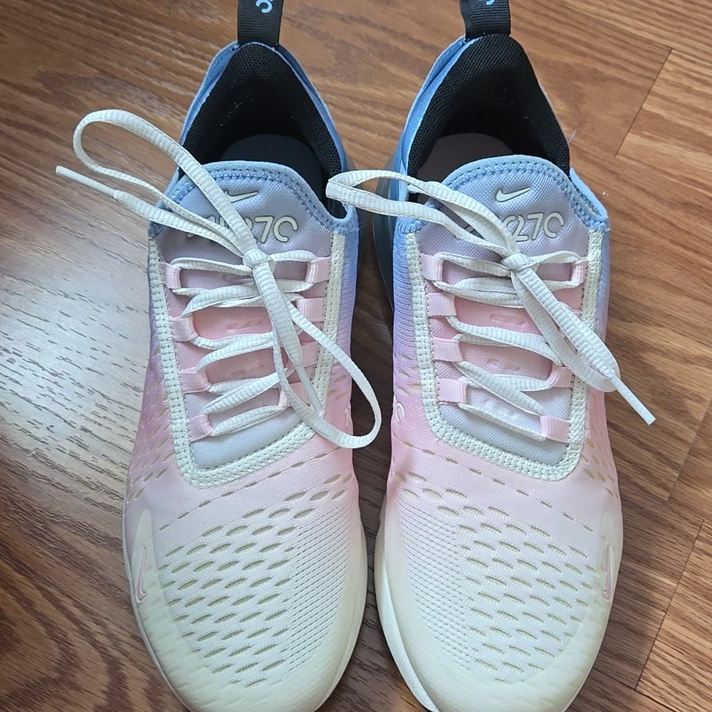 Nike Air Max 270 Women's Gradient Pastel Sneakers - Pink/Blue/White - Picture 5 of 10